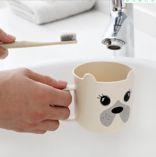 Ears-shaped cartoon children's candy-colored mouthwash cup, kindergarten school drinking cup, mouthwash cup, creative cup