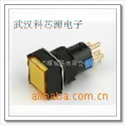 JHK16-221Y自复正方形按钮开关 开孔16MM 3脚 自复位按钮开关