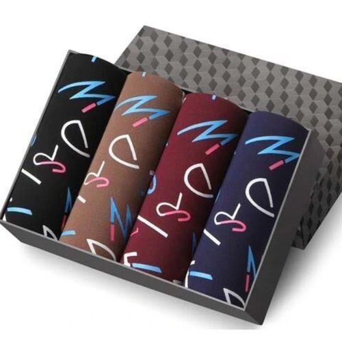 Factory direct selling men's underwear printed seamless mid-waist large size breathable boxer briefs street stall source leggings for men