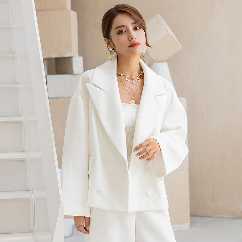20 New Winter White Suit Collar Elegant Loose Jacket Elegant Small Suit Women's Clothing Supply Dropshipping 91084 20 New Winter White Suit Collar Elegant Loose Jacket Elegant Small Suit Women's Clothing Supply Dropshipping 91084