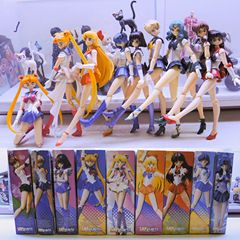 Sailor Moon SHF: Tsukino Usagi, Venus, Jupiter, Mercury, Saturn &ndash; Action Figure with Movable Joints