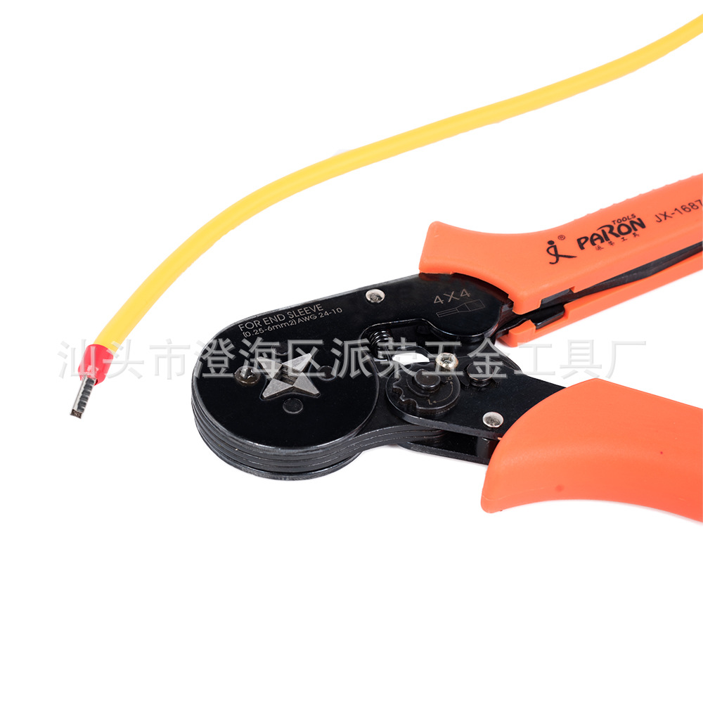 Alicates de crimpado de terminales tipo tubo HCS86-4, alicates de crimpado con trinquete que ahorran trabajo, alicates de cableado de terminales tipo manguito, herramientas para electricistas