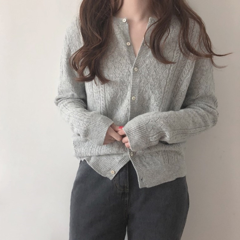 Ready-Made Manufacturer Clearance New Wool Cardigan Women's Short Cut Out Knitwear Jacket Loose Slimming Look Knitwear Ready-Made Manufacturer Clearance New Wool Cardigan Women's Short Cut Out Knitwear Jacket Loose Slimming Look Knitwear