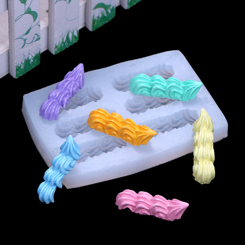 Multi-functional Cream Puff Cream Stick Cookies Donut Shaped Baking Silicone Mold Fondant Air-dry Clay Decorative Putty