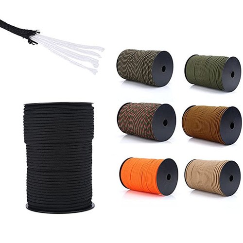 Amazon 100m polypropylene reel outdoor 4mm rescue bundled tent rope climbing braided rope nine-core parachute rope