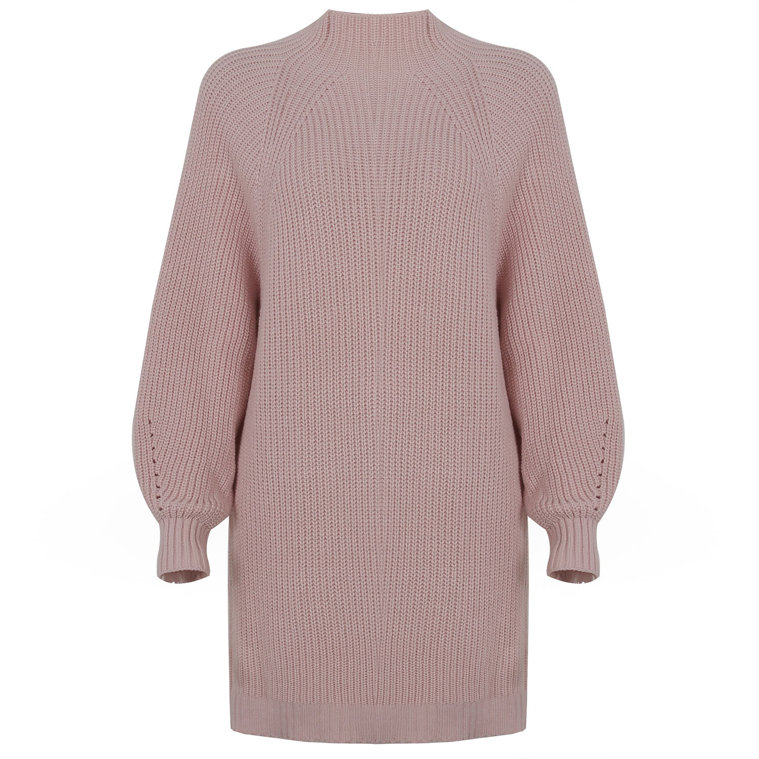 Pull tricoté femme automne et hiver, manches raglan mi-longues, jupe col semi-tortue._voghion.com
