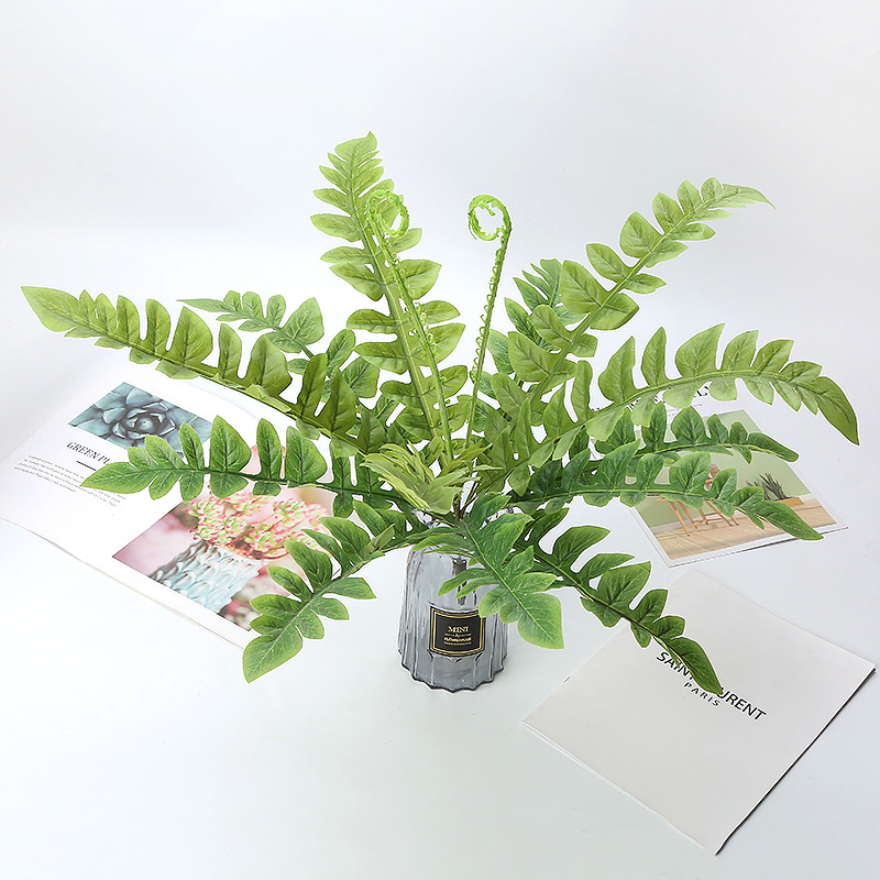仿真蕨類植物蕨草蕨葉植物牆綠植牆插花配材牆面裝飾大葉子魚骨葉