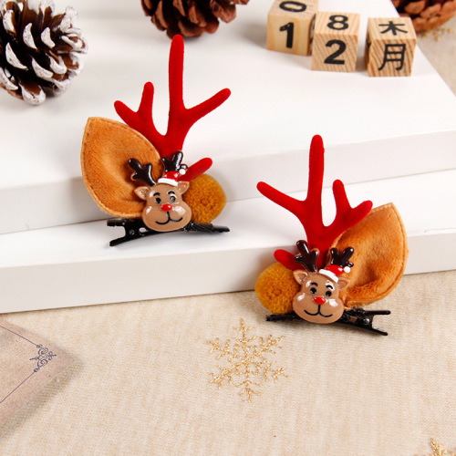  Best Selling Christmas Deer Horn Hair Clips and Hairpins for Children and Adults, Cute Christmas Hair Accessories for Party and Decoration Use