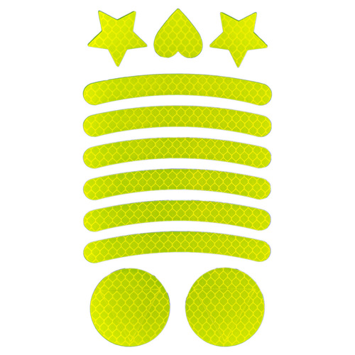 Recommend Amazon bicycle electric motorcycle latte art children's balance scooter luminous reflective decorative heart-shaped stickers