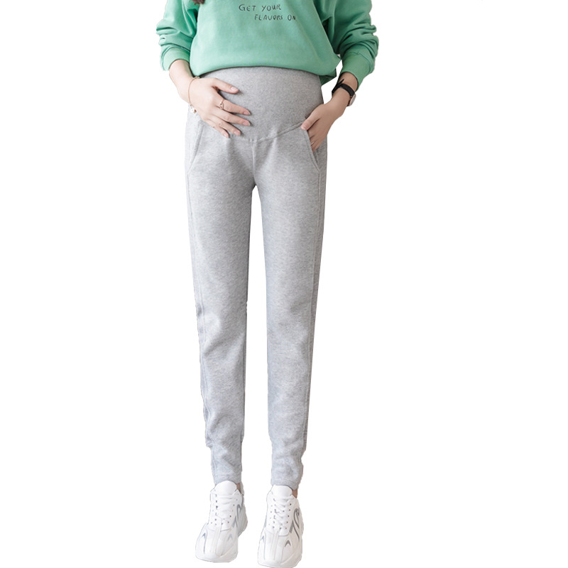 2021 moda 90 algodón casual Pantalones deportivos de primavera, Otoño e Invierno ropa forrada de lana engrosada pantalones de maternidad