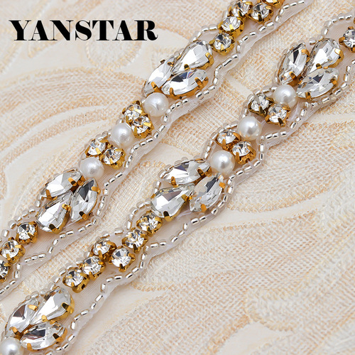 883 European and American Bridal Accessories: High-End Luxury Women's Waist Chain with Diamond-Inlaid, Minimalist Pearl & Rhinestone Embellished Waist Belt