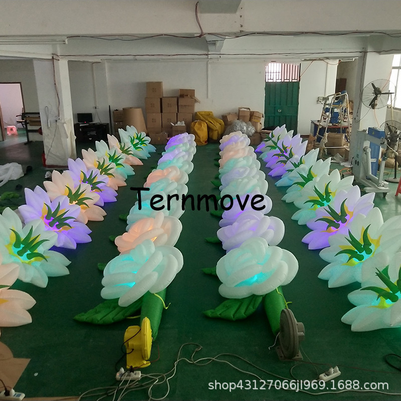 充气LED灯光花串园林公园景区道具装饰花朵婚礼自动绽放路引气模