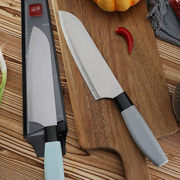 Plastic handle knife Kitchen chef stainless steel cutting knife universal sushi cooking knife, fruit knife slice