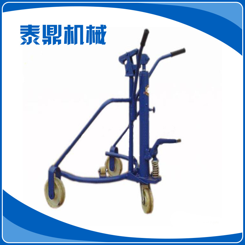 现货供应优质手动油桶搬运车 折叠重型液压吊车 可倾式油桶搬运车
