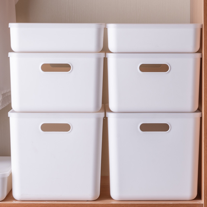 White Storage Box Desktop Cosmetics Clothes Miscellaneous Storage Box Household Large Small Plastic Storage Basket White Storage Box Desktop Cosmetics Clothes Miscellaneous Storage Box Household Large Small Plastic Storage Basket