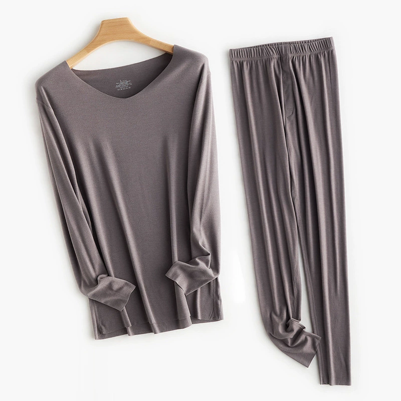 Термобелье мужское осеннее и зимнее новое мужское бархат самовыогревающаяся осенняя одежда осенние брюки V-образный вырез