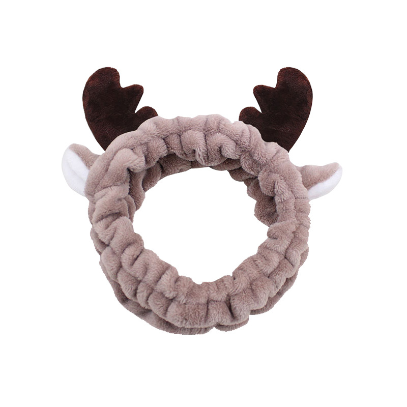 Me gustas Zhao Lusi mismo estilo lavado de cara banda para el cabello Corea del Sur Internet celebridad simple máscara de lavado banda para el cabello Mujer