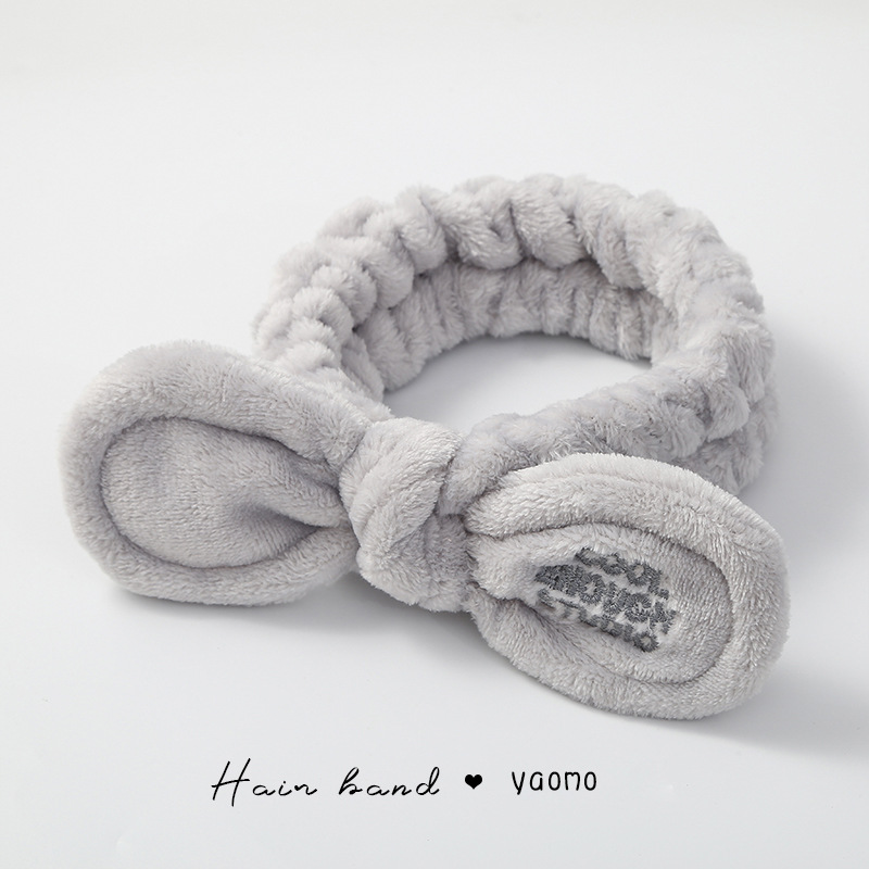 Me gustas Zhao Lusi mismo estilo lavado de cara banda para el cabello Corea del Sur Internet celebridad simple máscara de lavado banda para el cabello Mujer