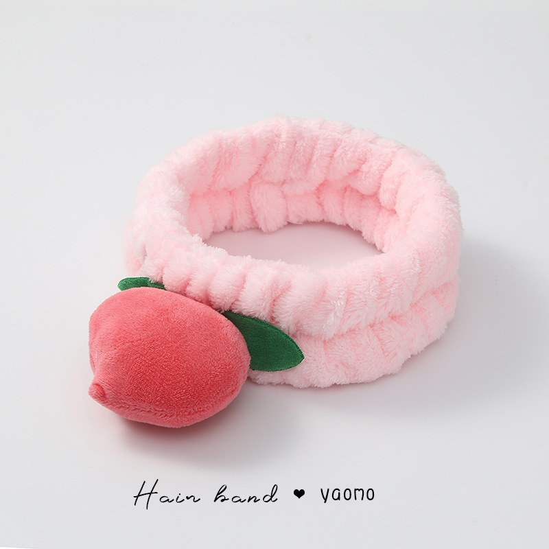 Me gustas Zhao Lusi mismo estilo lavado de cara banda para el cabello Corea del Sur Internet celebridad simple máscara de lavado banda para el cabello Mujer