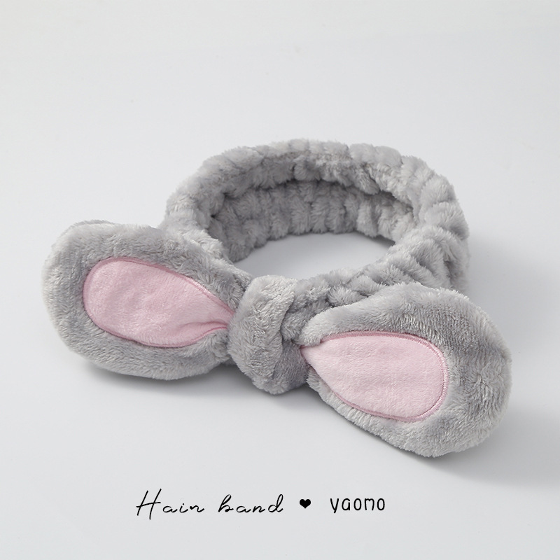 Me gustas Zhao Lusi mismo estilo lavado de cara banda para el cabello Corea del Sur Internet celebridad simple máscara de lavado banda para el cabello Mujer