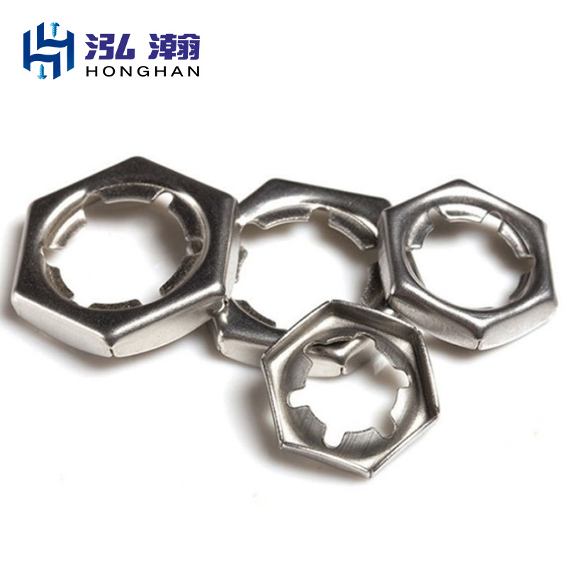 304/316不锈钢扣紧螺母/DIN7967自锁螺母/锁紧螺母防松螺母M6-M20