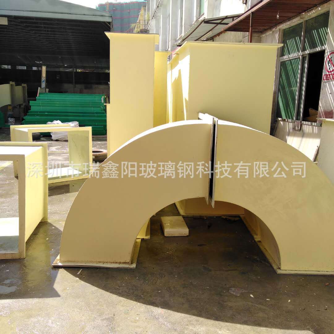 厂家生产供应 垃圾清理站玻璃钢有机通风管道 阻燃无机玻璃钢管