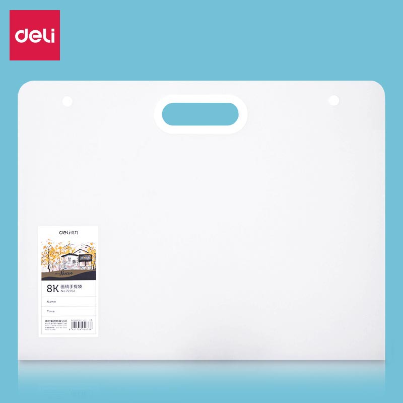 Deli papel de dibujo 4K bolso papel de dibujo bolsa de almacenamiento documento de dibujo Libro 8 Abrir pintura Carpeta de dibujo favoritos