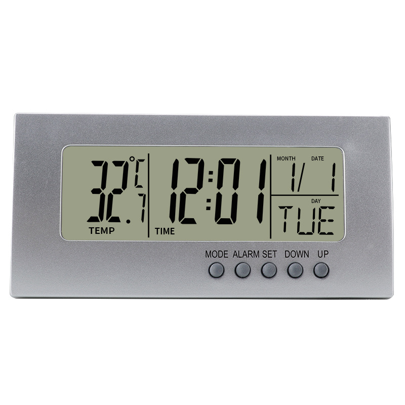 室内温度计婴儿房家用数显大屏幕桌面台式日历多功能电子闹钟时钟