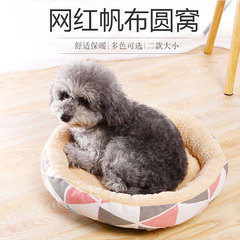 メーカー新型アウトドア四季円形猫巣冬保温キャンバス防水猫巣ベッドペット巣用品卸売り