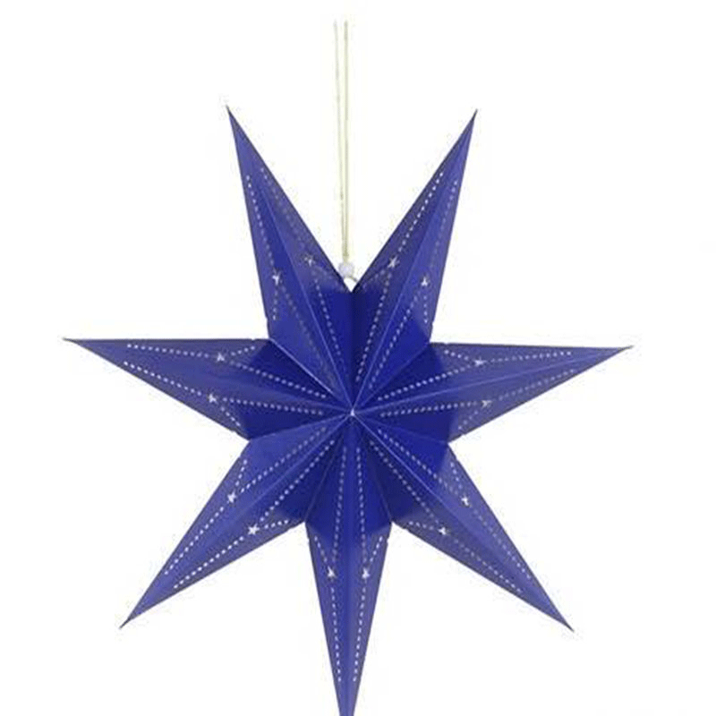 纸星星镭射纸七角星彩色印刷镂空六角星圣诞七角星 镂空五角星