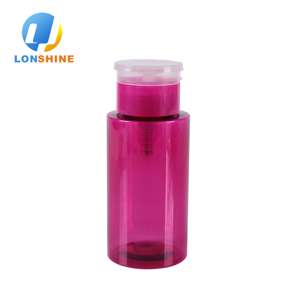 180ml洗甲水分装瓶33口径卸妆水瓶PET材质按压泵塑料瓶