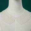 Retro false collar from pearl, sweater, accessory handmade, wholesale