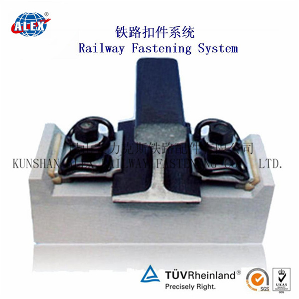 Ⅱ型弹条铁路扣件系统钢轨扣件生产工厂W形弹条轨道扣件厂家