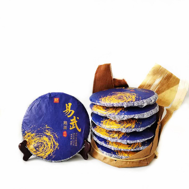 现货批发云南普洱茶 易武七子饼熟茶2013年老料新压357克熟普洱茶