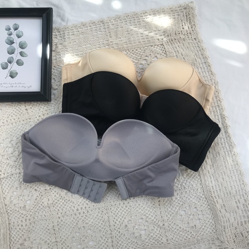 Cross-border QQ sugar strapless underwear, comfortable, traceless and comfortable, no steel ring push-up bra