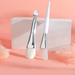Special soft bristle brush for beauty, double head, scoop mask bowl, mask adjuster stick set, silicone mask brush wholesale