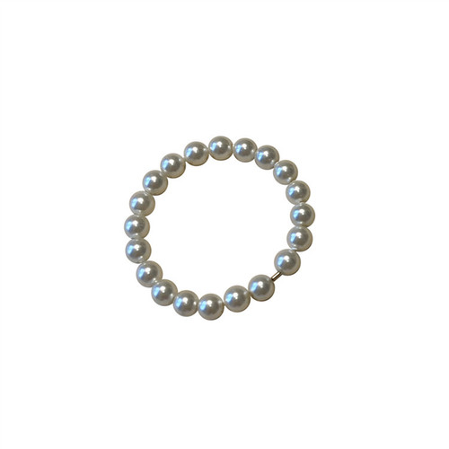 Non-fading ultra-thin double-layer Swarovski pearl strong light American 14K gold-plated index finger ring ring tail ring for women 925