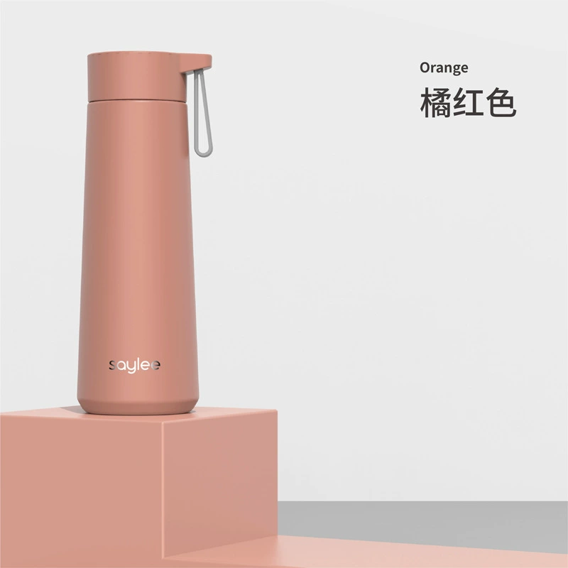 Термокружка-вакуум (Xiaoli) 350/420 мл, стеклянная внутренняя часть + нержавеющая сталь, ручной подарок на день рождения