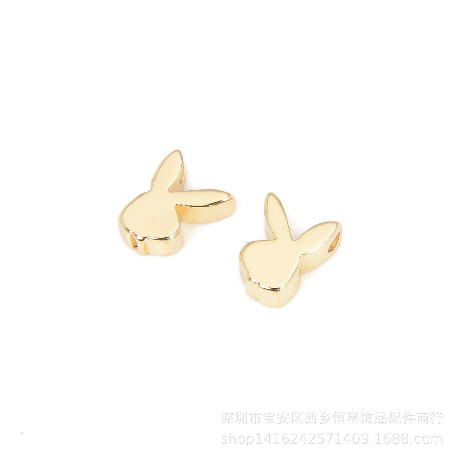 14K 금 토끼 머리 7*6*1.5 (조리개)