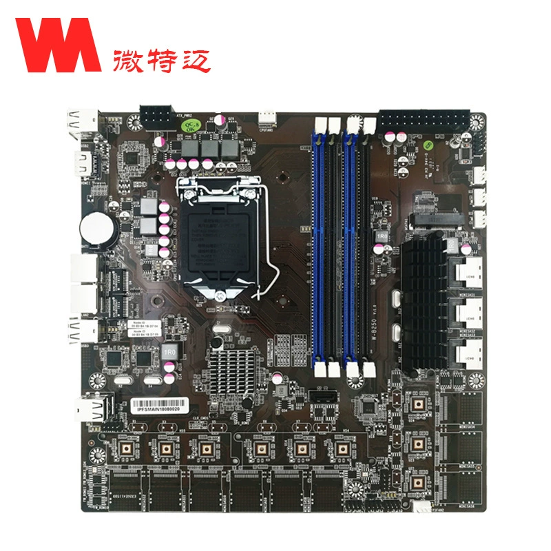 微特迈 W-B250 supports 6.7.8 generation NAS network storage server board 24.48 disk multi-SATA master