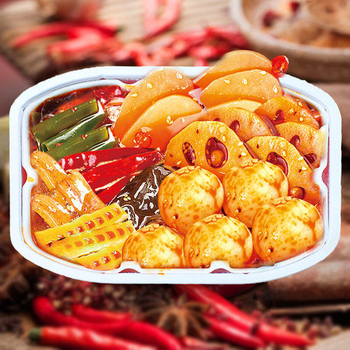 Chongqing Self-Heating Hot Pot: Lazy, Convenient, Instant, Meat & Veggie-Filled Internet-Famous Food—Wholesale Wide Rice Noodles for DIY Spicy Tteokbokki
