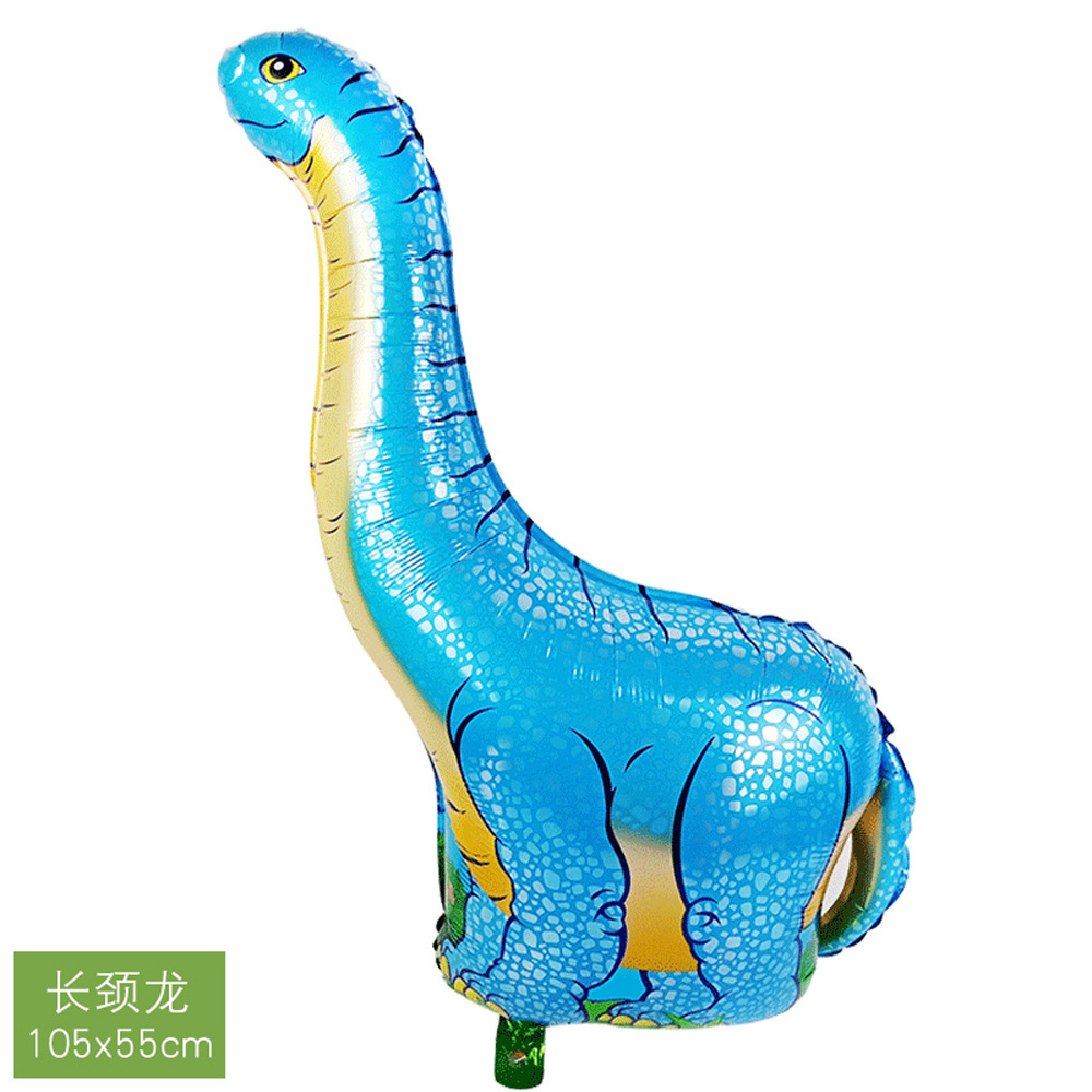 Globo de dibujos animados dinosaurio película de aluminio globo decoración fiesta de cumpleaños puesto levantar globo de papel de aluminio globo de dibujos animados