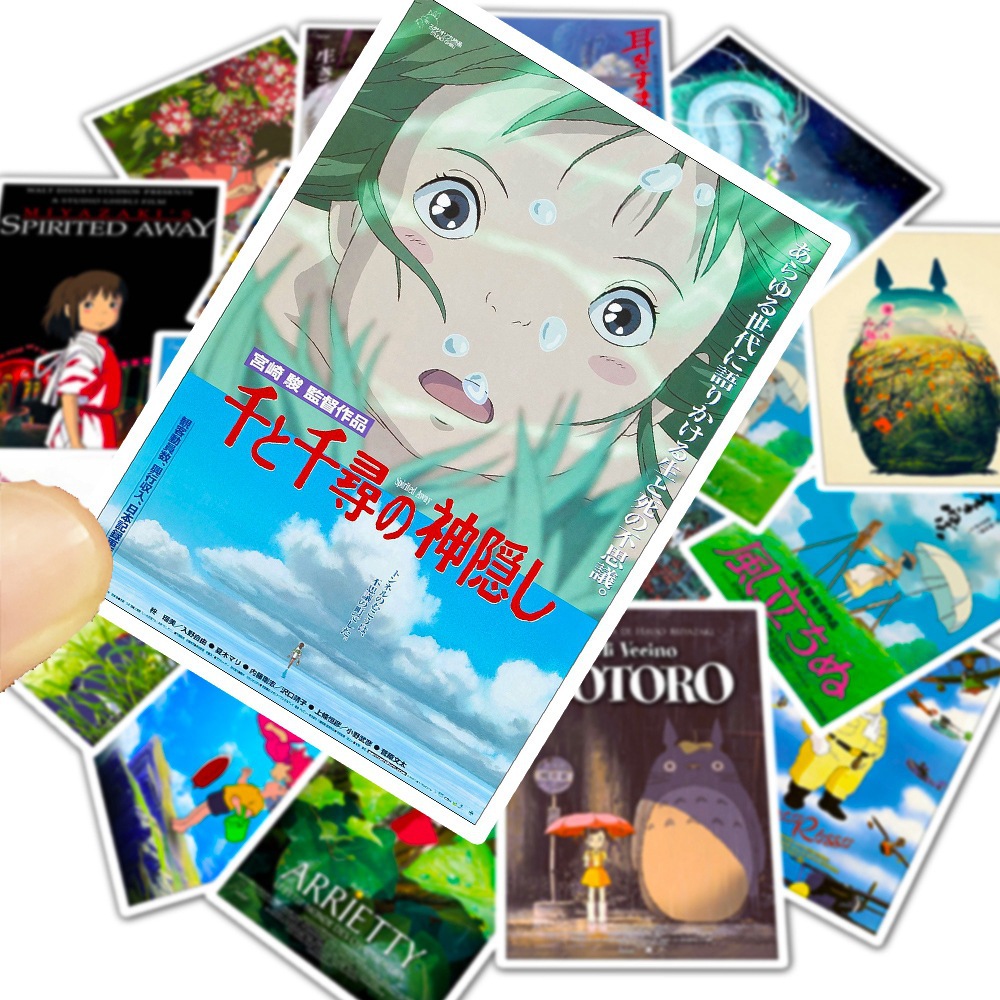 25 Hayao Miyazaki cartoon poster stickers waterproof notebook tablet trolley case stickers cross-border wish