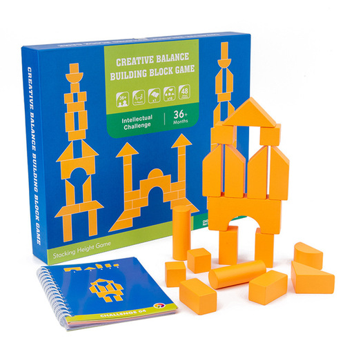 Day and Night Building Blocks Bunny Magic Box Truck Installation Balance Toddler Board Game Toy