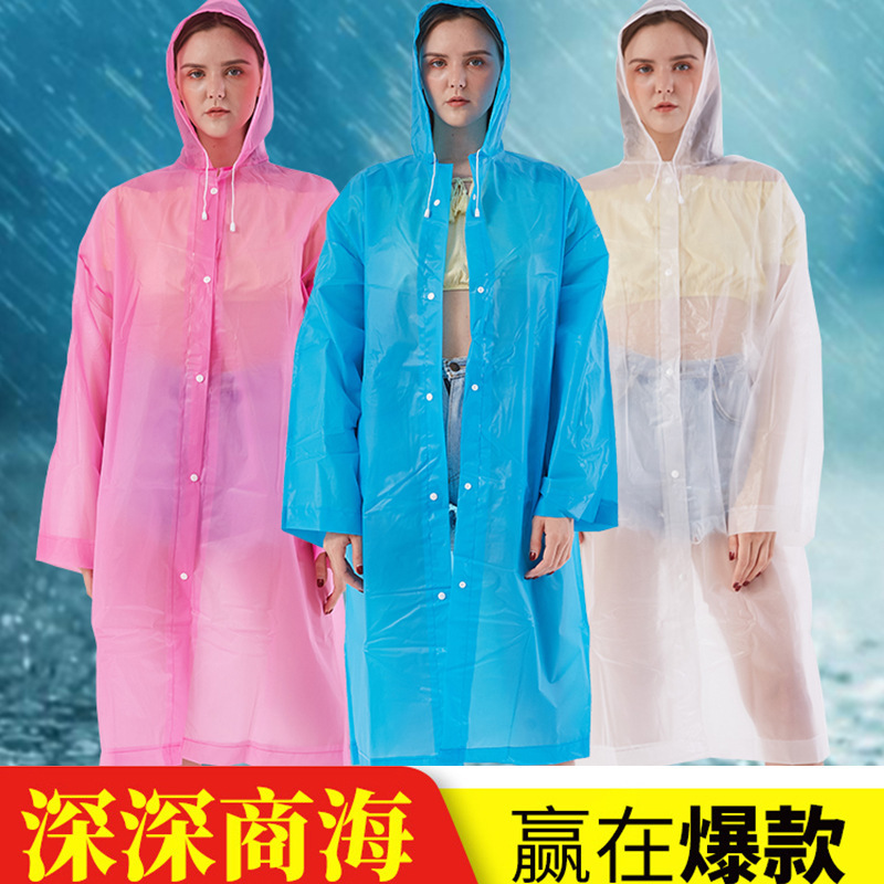 Factory direct open buckle adult disposable raincoat outdoor mountaineering portable PE poncho wholesale Factory direct open buckle adult disposable raincoat outdoor mountaineering portable PE poncho wholesale