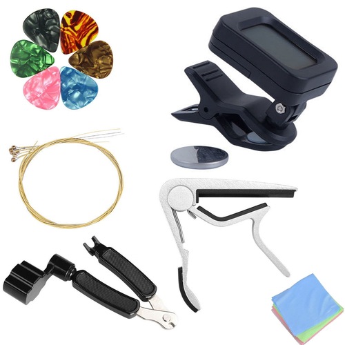Guitar Accessories Set Amazon Best Selling Capo Picks Strings 3-in-1 String Changing Tool Set