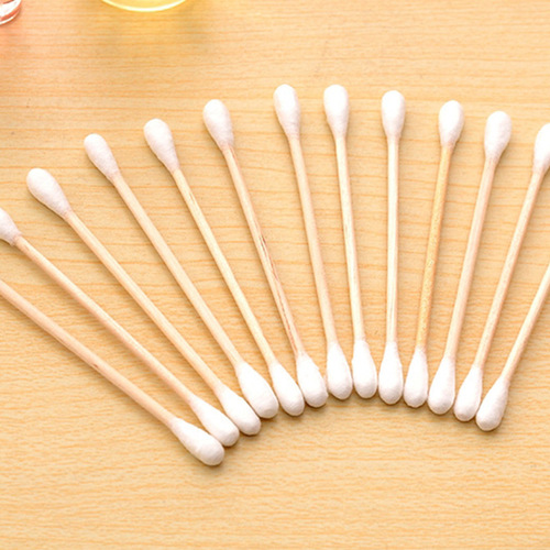 Double-ended cotton swabs for ear cleaning, disinfected cotton swabs for makeup, pointed wooden sticks, makeup remover box, cotton balls, disposable sanitary tampons