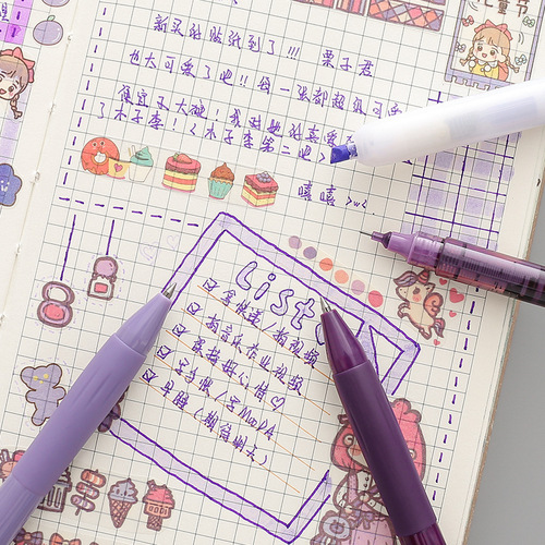 Retro Morandi color press gel pen set pen for students to take notes special girl color notebook pen