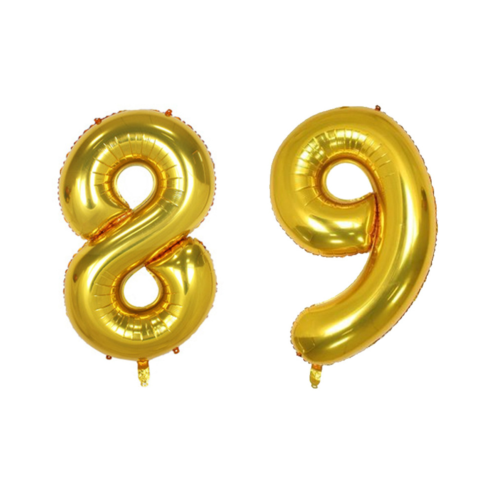Globo digital de 16 pulgadas versión americana globo digital dorado decoración de cumpleaños de boda globo digital de papel de aluminio de 16 pulgadas