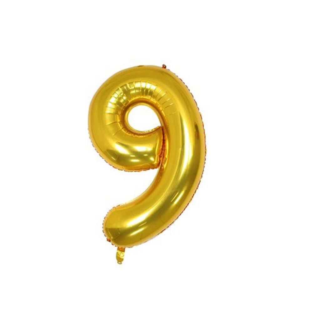 Globo digital de 16 pulgadas versión americana globo digital dorado decoración de cumpleaños de boda globo digital de papel de aluminio de 16 pulgadas